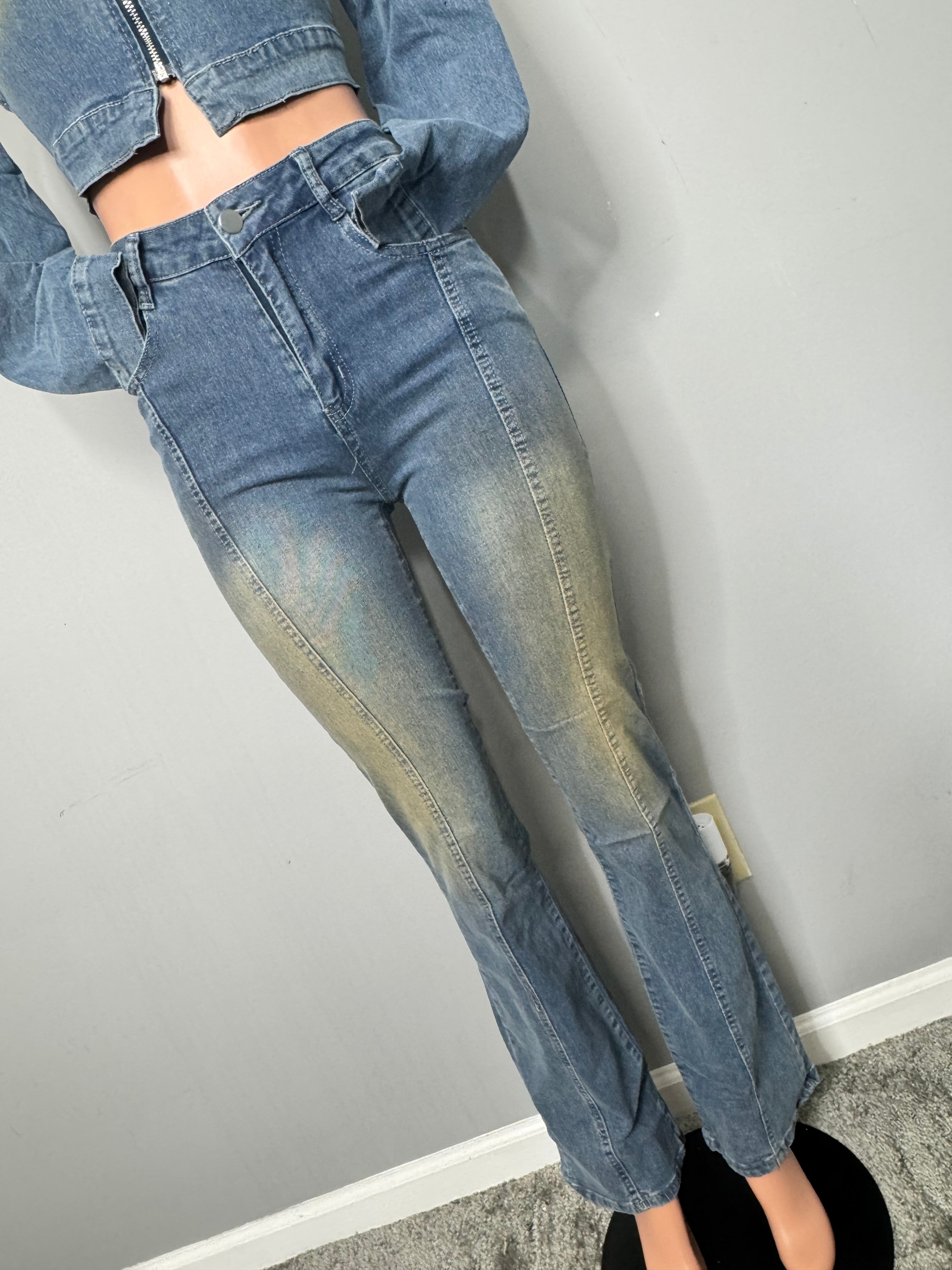 Gold ash denim